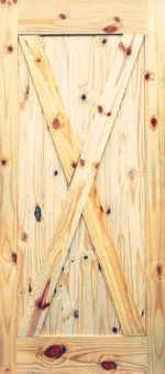 Knotty Pine Door "X" 36"X84" 1-3/8" Prestige - Nederland