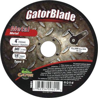 Main 1 - Gator 4 in. D X 5/8 in. Aluminum Oxide Cut-Off Wheel 1 pc - Nederland