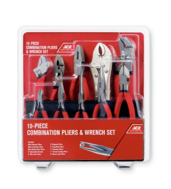 Main 1 - Ace 10 pc Carbon Steel Combination Pliers and Wrench Set - Nederland