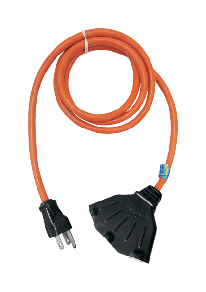 Ace Indoor or Outdoor 10 ft. L Orange Triple Outlet Cord 12/3 SJTW - Nederland