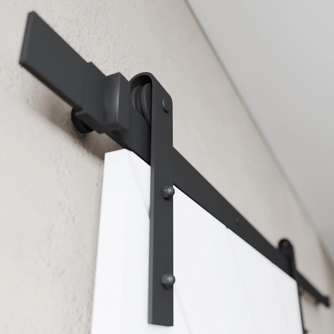 Prestige Barn Door Bent Roller Kit Black 78-3/4" - Nederland