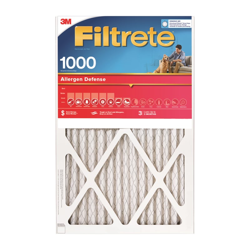 Main 1 - Filtrete 16 in. W X 25 in. H X 1 in. D 11 MERV Pleated Allergen Air Filter 1 pk - Nederland
