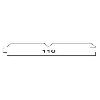 Main 2 - 1X6 8 Yp D/#1 #116 Siding Bevel Edge With V-Joint Center - Nederland