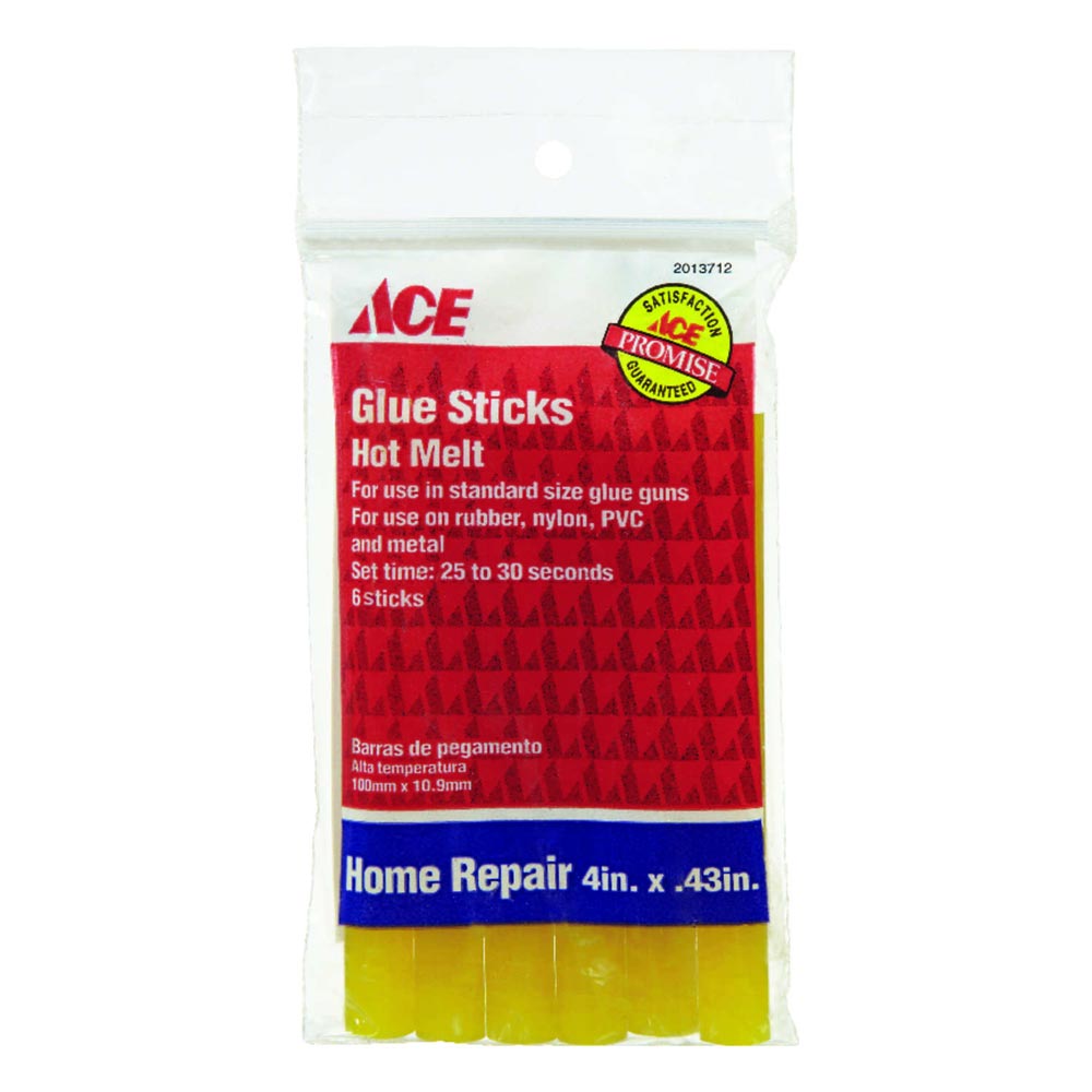 Ace .43 in. D X 4 in. L Extra Strength Glue Sticks Clear 6 pk - Nederland