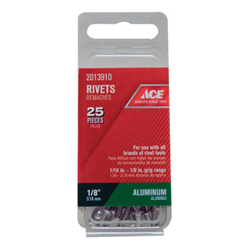 Main 1 - Ace 1/8 in. D X 1/8 in. Aluminum Rivets Silver 25 pk - Nederland