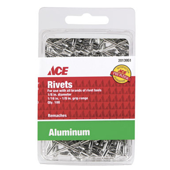 Main 1 - Ace 1/8 in. D X 1/8 in. Aluminum Rivets Silver 100 pk - Nederland