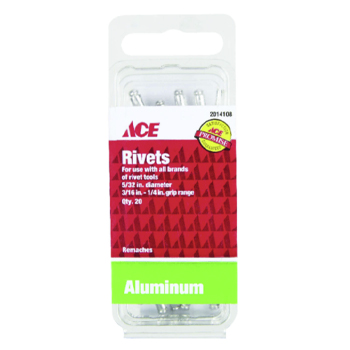Main 1 - Ace 5/32 in. D X 1/4 in. Aluminum Rivets Silver 20 pk - Nederland