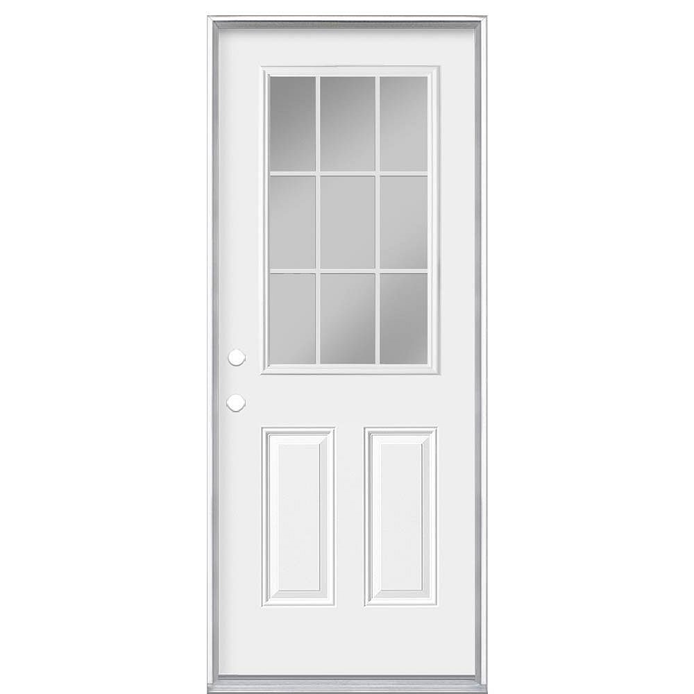 2868 9Lite/2Panel Steel 4 9/16 Rh In Swing No Trim - Nederland