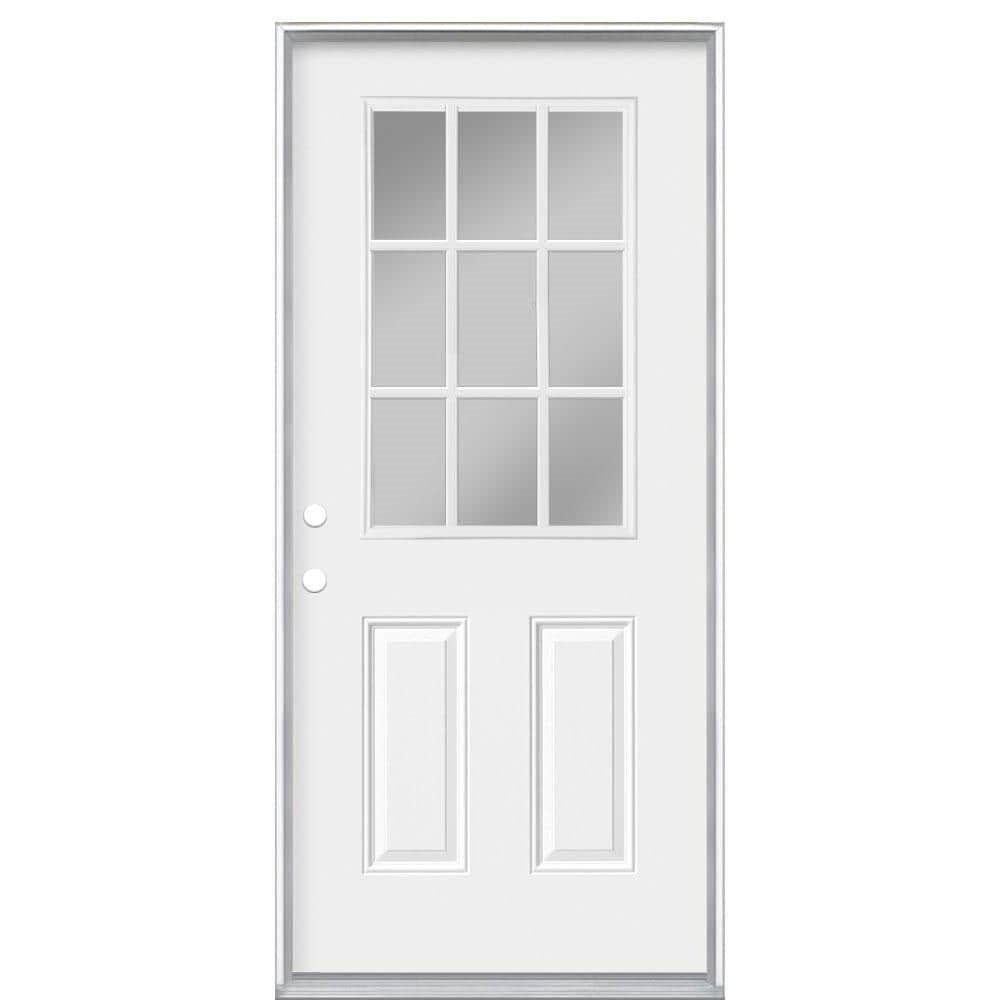 3068 9Lite/2Panel Steel 4 9/16 Rh In Swing No Trim - Nederland