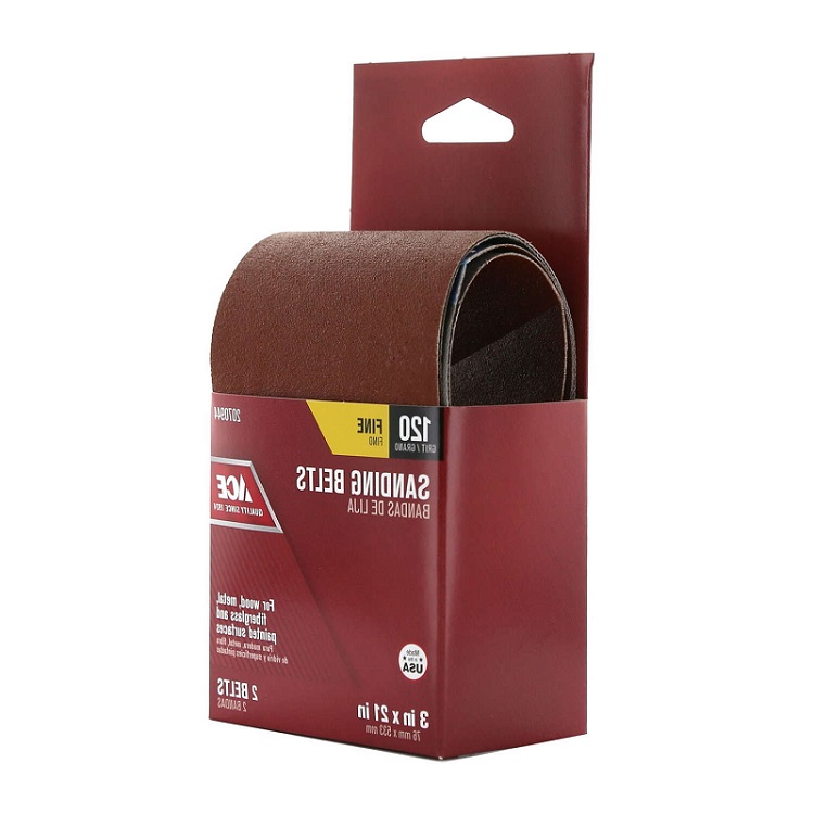 Ace 21 in. L X 3 in. W Aluminum Oxide Sanding Belt 120 Grit Fine 2 pc - Nederland