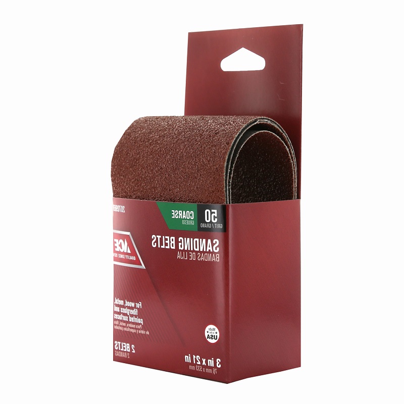 Main 1 - Ace 21 in. L X 3 in. W Aluminum Oxide Sanding Belt 50 Grit Coarse 2 pc - Nederland
