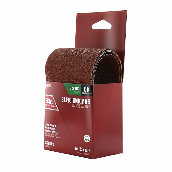 Main 1 - Ace 21 in. L X 3 in. W Aluminum Oxide Sanding Belt 40 Grit Extra Coarse 2 pc - Nederland