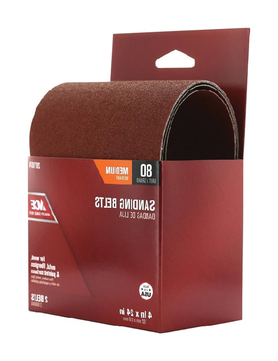 Main 2 - Ace 24 in. L X 4 in. W Aluminum Oxide Sanding Belt 80 Grit Medium 2 pc - Nederland