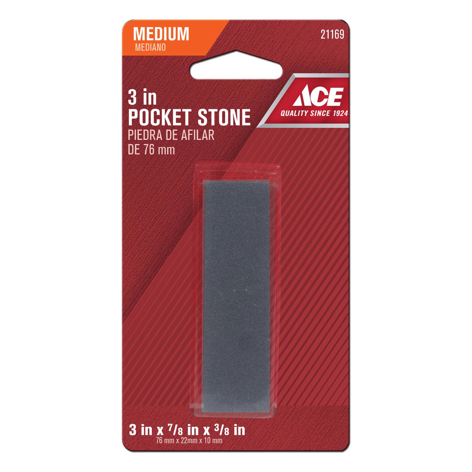 Ace 3 in. L Aluminum Oxide Pocket Sharpening Stone 80 Grit 1 pc - Nederland