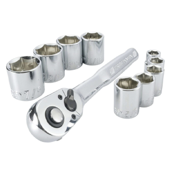 Main 1 - Craftsman Assorted  S X 3/8 in. drive S SAE 6 Point Standard Socket Set 10 pc - Nederland