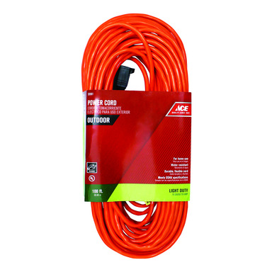 Main 1 - Ace Indoor or Outdoor 100 ft. L Orange Extension Cord 16/2 SJTW - Nederland