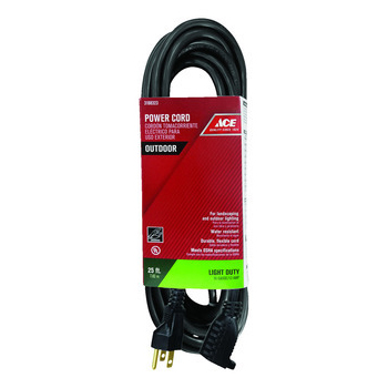 Main 1 - Ace Outdoor 25 ft. L Black Extension Cord 16/3 SJTW - Nederland