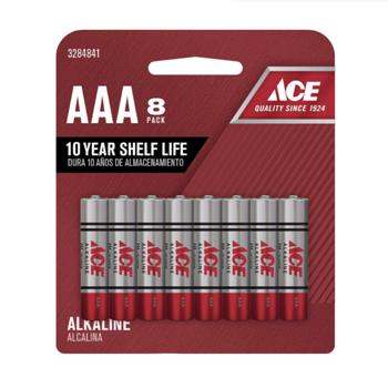 Main 1 - Ace AAA Alkaline Batteries 8 pk Carded - Nederland