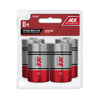 Main 1 - Ace D Alkaline Batteries 4 pk Carded - Nederland