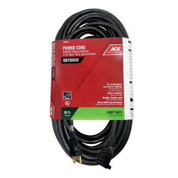 Main 1 - Ace Indoor or Outdoor 100 ft. L Black Extension Cord 16/3 SJTW - Nederland