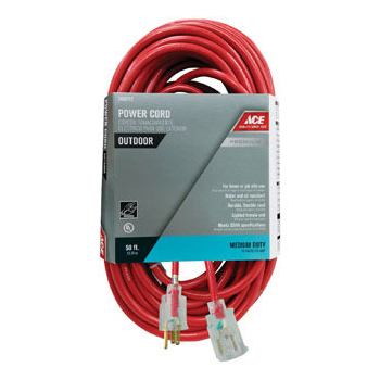 Main 1 - Ace Outdoor 50 ft. L Red Extension Cord 14/3 SJTOW - Nederland