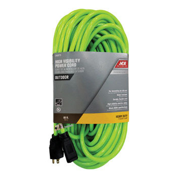 Main 1 - Ace Outdoor 80 ft. L Neon Green Extension Cord 12/3 SJTW - Nederland