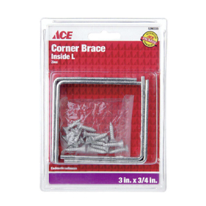 Main 1 - Ace 3 in. H X 4..75 in. W X 3 in. D Zinc Inside L Corner Brace - Nederland