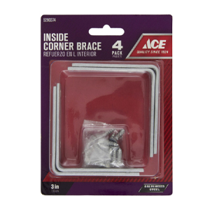 Main 1 - Ace 3 in. H X 4.75 in. W X 3 in. D Steel Inside L Corner Brace - Nederland