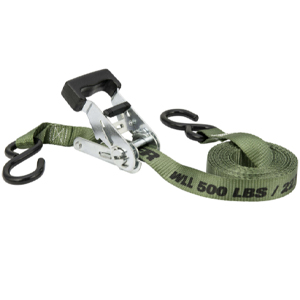 Main 1 - Keeper 1 in. W X 12 ft. L Green Ratchet Tie Down Strap 500 lb 1 pk - Nederland