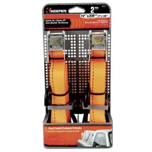 Main 1 - Keeper 1 in. W X 10 ft. L Orange Tie Down 300 lb 2 pk - Nederland