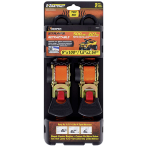 Main 1 - Keeper 1 in. W X 6 ft. L Orange Retractable Tie Down Strap 500 lb 2 pk - Nederland