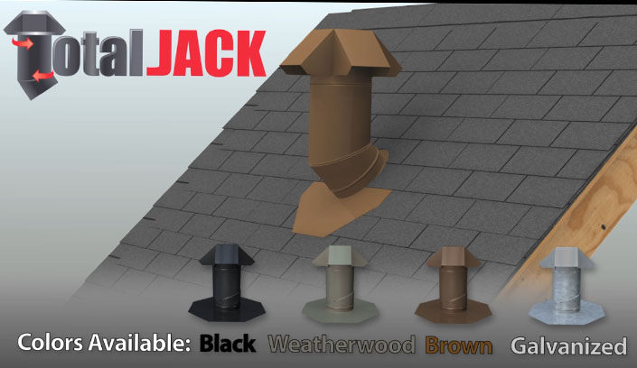 Total Jack Black 6" Adjustable Roof Jack - Nederland