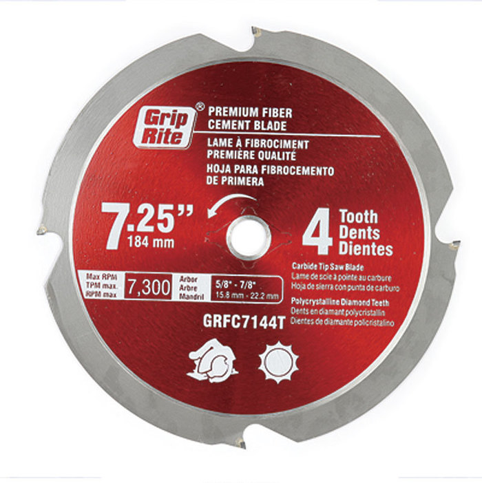 Gr Fiber Cement Blade 4T 7-1/4" - Nederland