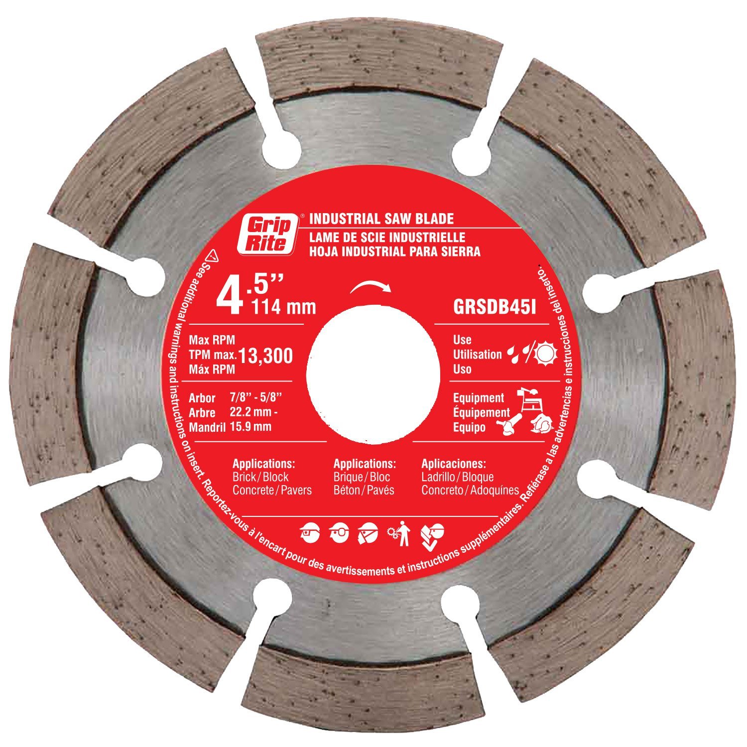 Gr Diamond Industrial Blade 4-1/2" 7Mm Rim - Nederland