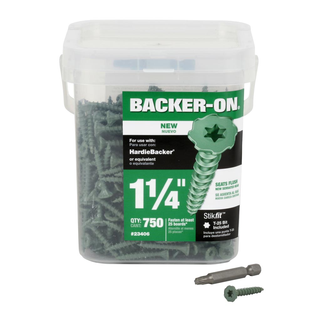Backer On Cement Brd Screw 1-1/4" Pk/750 - Nederland