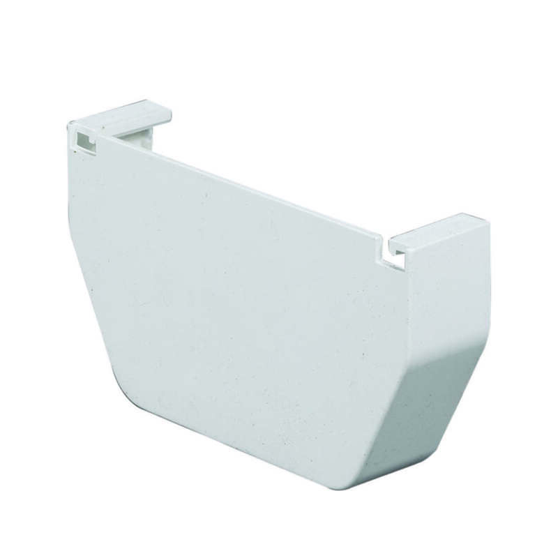 Amerimax 5.8 in. H X 4.5 in. W X 5 in. L White Vinyl Contemporary Gutter End Cap - Nederland