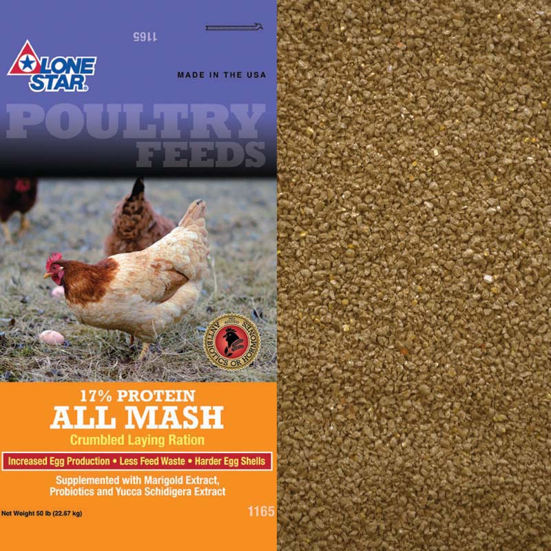 All Mash Lay Pellets 17% 25# Lone Star - Nederland