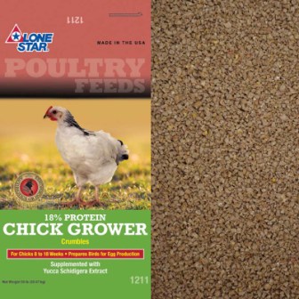 Chick Grower Crumbles 18% 50# Lone Star - Nederland