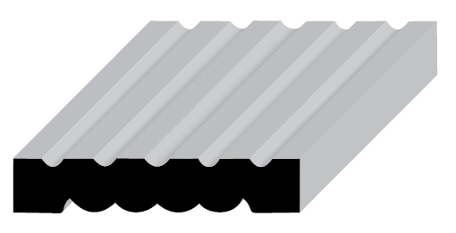 Mdf Fluted Reeded Casing 5/8X3-3/8 7' - Nederland