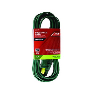Main 1 - Ace Indoor 15 ft. L Green Extension Cord 16/2 SPT-2 - Nederland