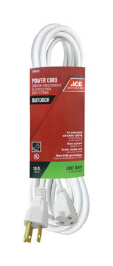 Main 1 - Ace Outdoor 15 ft. L White Extension Cord 16/3 SJTW - Nederland