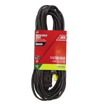 Main 1 - Ace Indoor 20 ft. L Brown Extension Cord 16/2 SPT-2 - Nederland