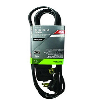 Main 1 - Ace Indoor 6 ft. L Black Extension Cord 16/2 SPT-2 - Nederland