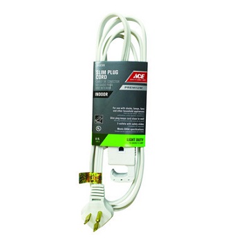 Main 1 - Ace Indoor 6 ft. L White Extension Cord 16/3 SPT-3 - Nederland