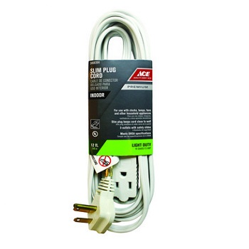 Main 1 - Ace Indoor 12 ft. L White Extension Cord 16/3 STP-3 - Nederland