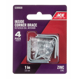 Main 1 - Ace 1 in. H X 2.75 in. W X 1 in. D Zinc Inside L Corner Brace - Nederland