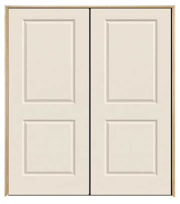2-Panel Square Top 3068 W/2 1668 Hc Carrara Smooth 4-9/16" Fj Double Pop Unit No Trim - Nederland