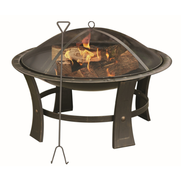 Main 1 - Living Accents 29 in. W Steel Round Wood Fire Pit - Nederland