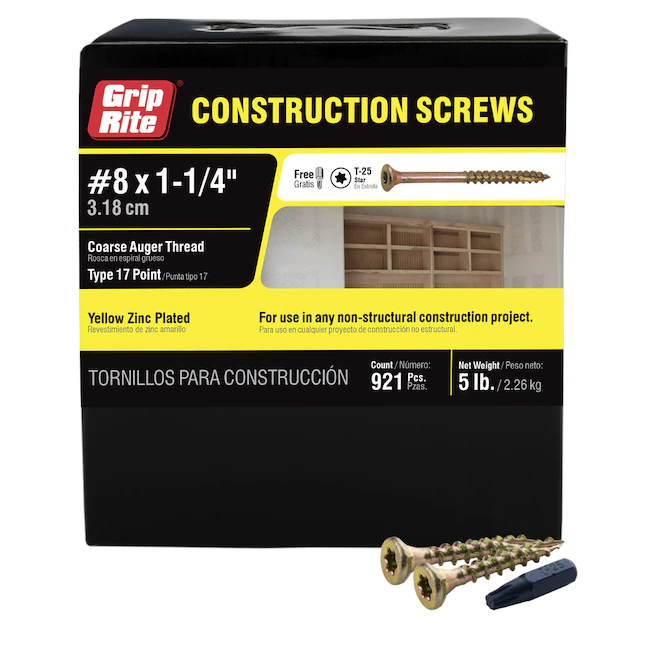 #8X1-1/4" Constr Screw T25 5Lb - Nederland