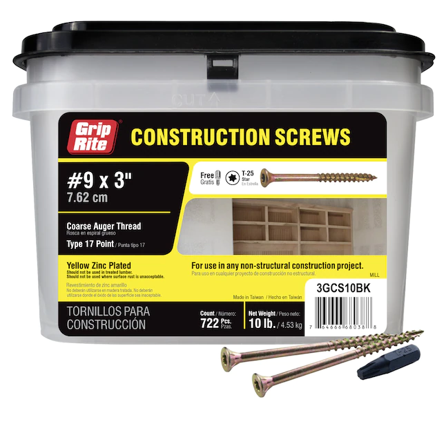 #9X3" Constr Screw T25 10Lb - Nederland
